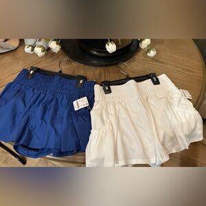 Free People Movement 2Pairs XS bundle! Get your flirt on! White and Blue